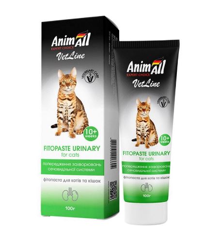 AnimAll VetLine Fitopaste Urinary - Фітопаста для запобігання захворювань сечовидільної системи у котів