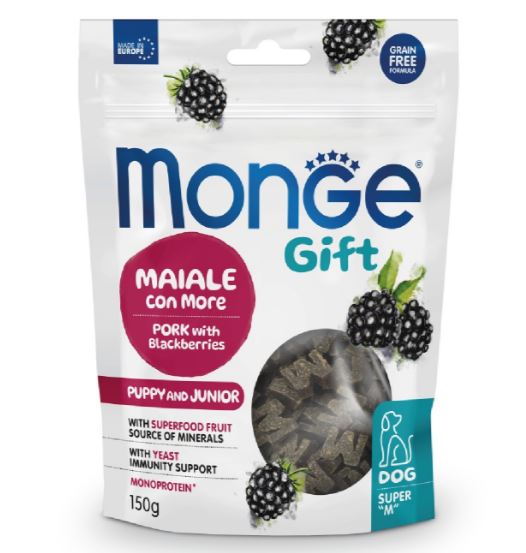 Monge Gift Dog Super "M" Puppy and Junior Growth support свинина с ежевикой
