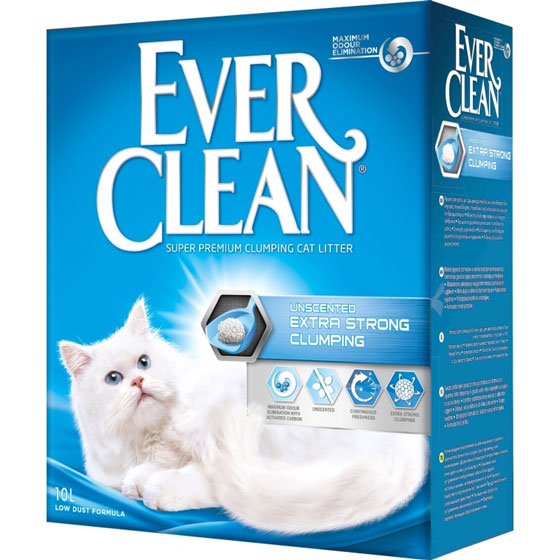 EVER CLEAN EXTRA STRONG CLUMPING комкующийся наполнитель для кошачьего туалета без ароматизатора