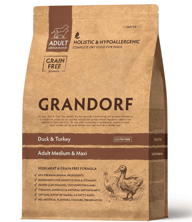 Grandorf DUCK&TURKEY Adult Dog Medium and Maxi - сухий корм з качкою та індичкою для дорослих собак середніх та крупних порід