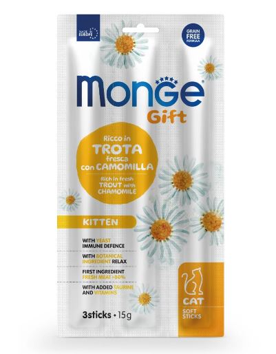 Monge Gift Soft Sticks Cat Kitten форель с ромашкой
