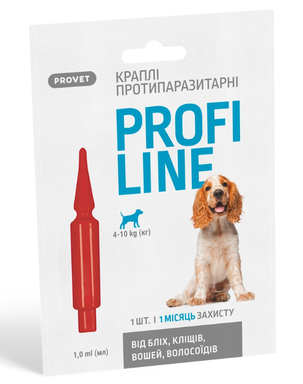 Provet Profiline краплі на холку інсектоакарицид для собак 4-10 кг