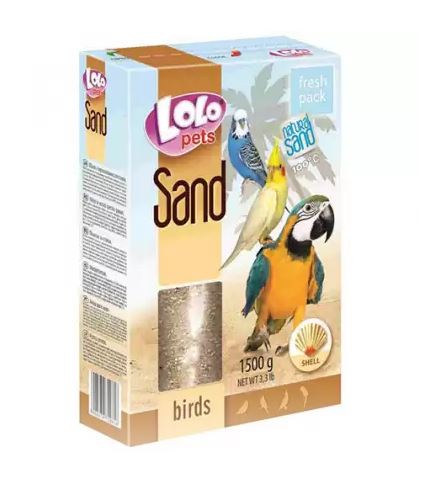 Pets Sand for BIRDS - пісок з мушлями  Lolo Pets для папуг