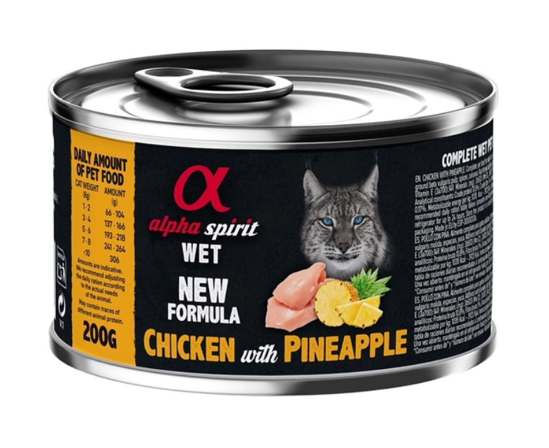 Alpha Spirit Chicken with Paineapple - вологий корм з куркою та ананасами для дорослих котів