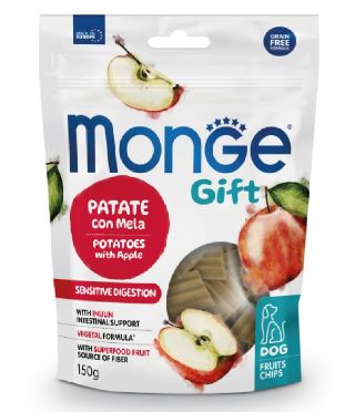 Monge Gift Dog Fruit Chips Sensitive digestion картопля з яблуком (веган)