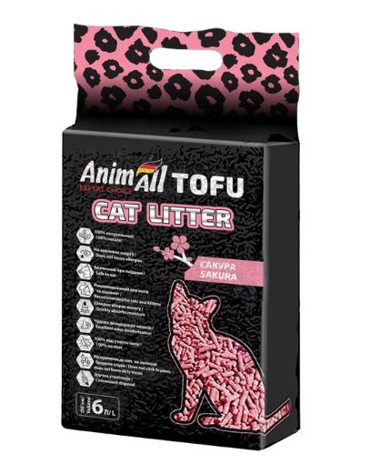 ANIMALL TOFU соевый наполнитель для кошачьего туалета с запахом сакуры