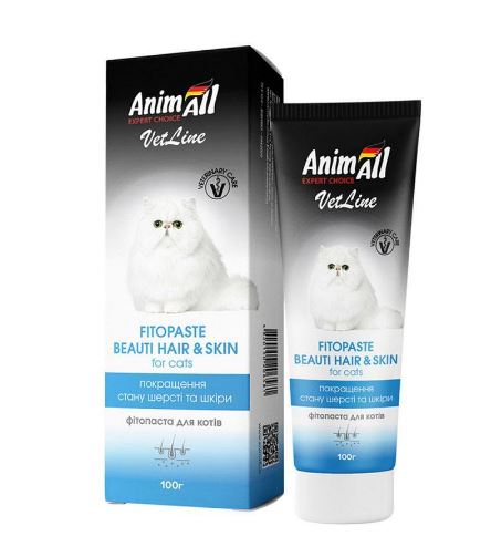 AnimAll VetLine Fitopaste Beauty Hair & Skin - Фітопаста для покращення якості шерсті у котів