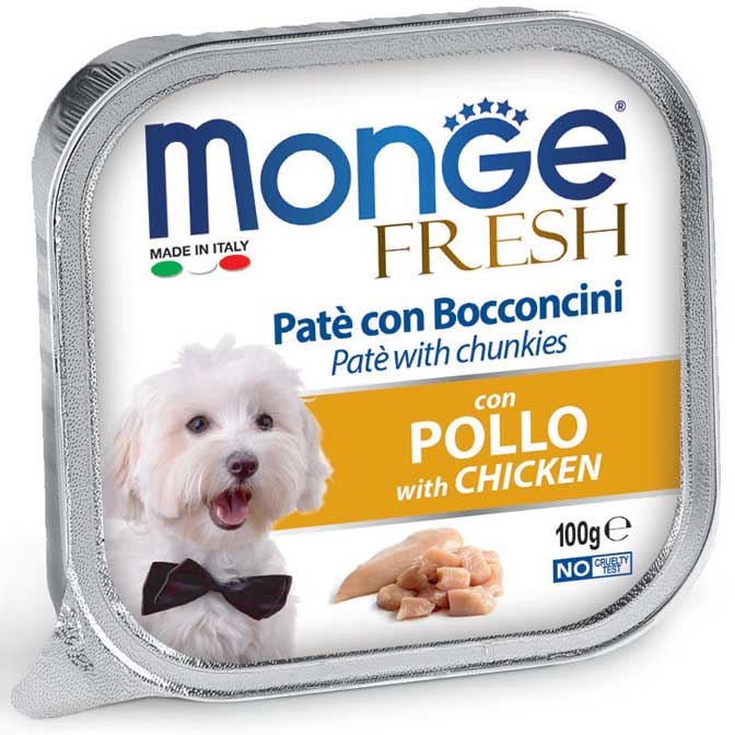 MONGE FRESH CHICKEN – паштет с курицей для собак