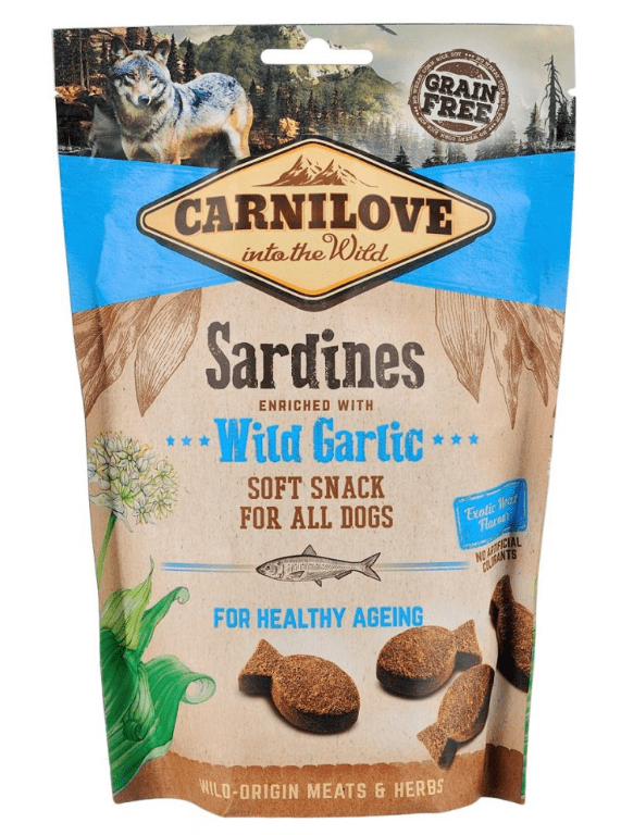 Carnilove Dog Semi-Moist Sardines with Wild garlic - полувлажное лакомство с сардиной и диким чесноком для собак