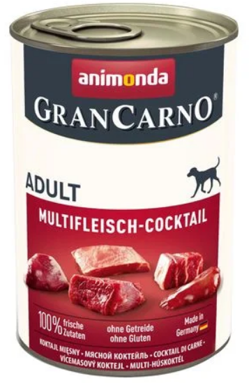 Animonda GranCarno Adult Multi-Meat Cocktail – вологий корм мультим'ясний коктейль для дорослих собак