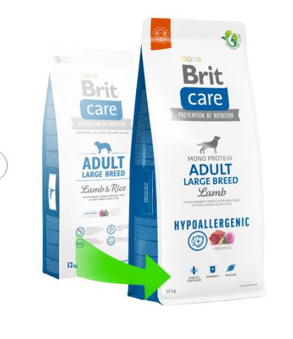 BRIT CARE ADULT LARGE BREED LAMB & RICE – гіпоалергенний сухий корм для дорослих собак великих і гігантських порід
