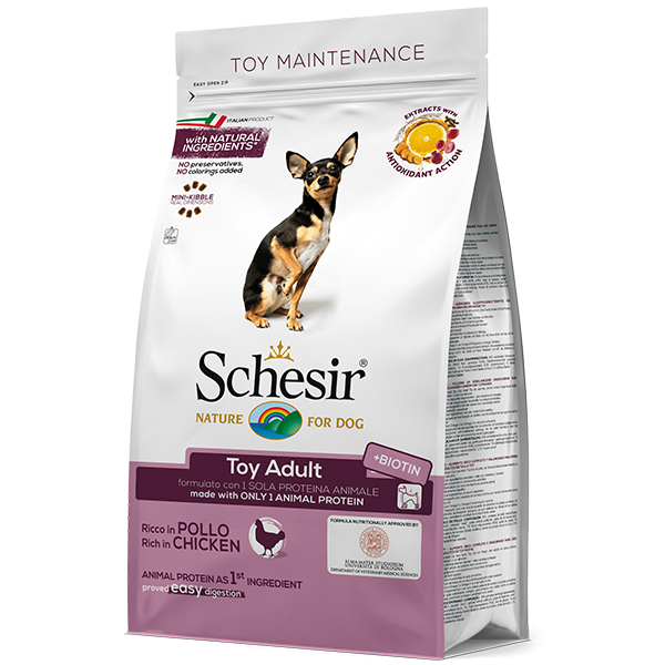 Schesir Dog Toy Adult – сухий монопротеїновий корм для собак міні порід