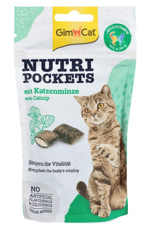 GimCat Nutri Pockets Кошачья мята + Мультивитамин - витаминизированное лакомство для кошек