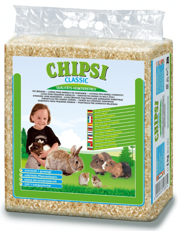 Chipsi Classic – наповнювач з дерев'яної стружки для кліток гризунів