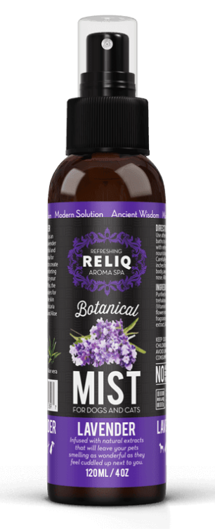 RELIQ Botanical Mist-Lavender – спрей-одеколон с ароматом лаванды для ухода и увлажнения шерсти собак и кошек