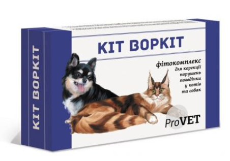 ProVET "Кіт Воркіт" – фітокомплекс для корекції порушень поведінки у котів та собак