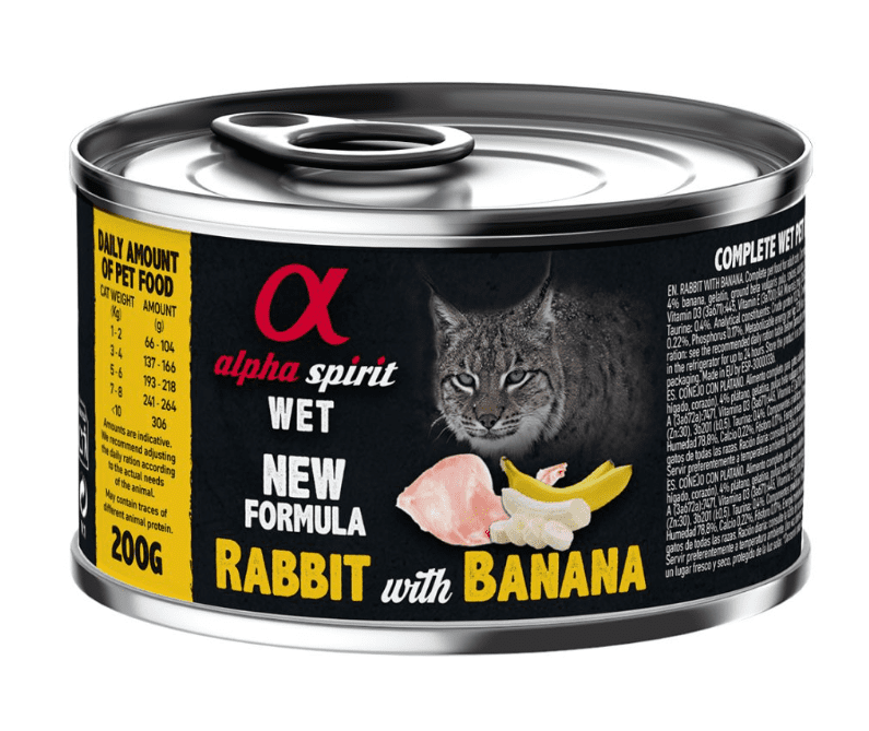 Alpha Spirit Rabbit With Banana - вологий корм з кроликом та бананами дорослих котів