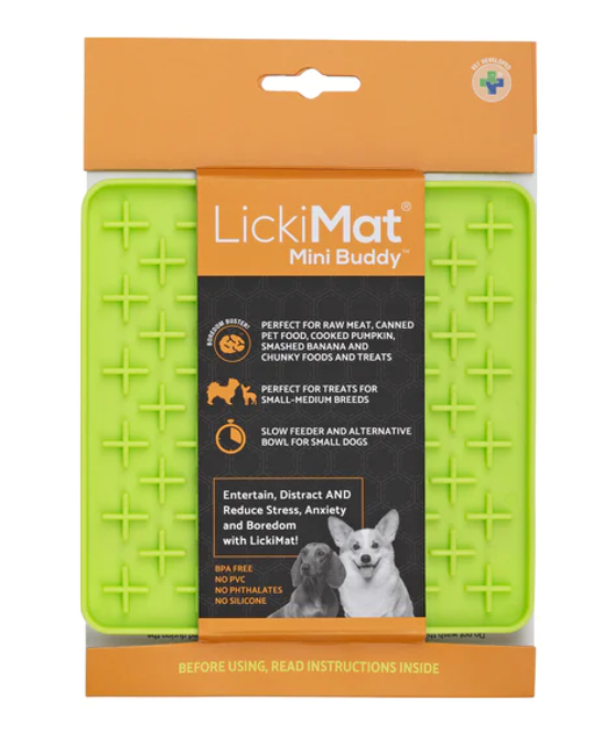 LickiMat Mini Buddy - каучуковий килимок для повільного харчування собак дрібних та середніх порід