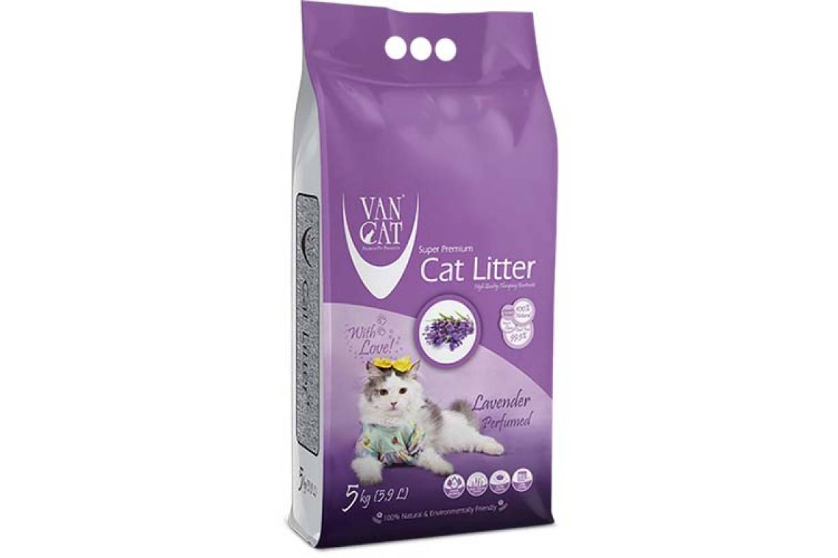 VanCat Lavender – бентонітовий наповнювач для котячого туалету з ароматом лаванди
