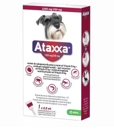 KRKA Ataxxa - капли от блох и клещей для собак от 10 до 25