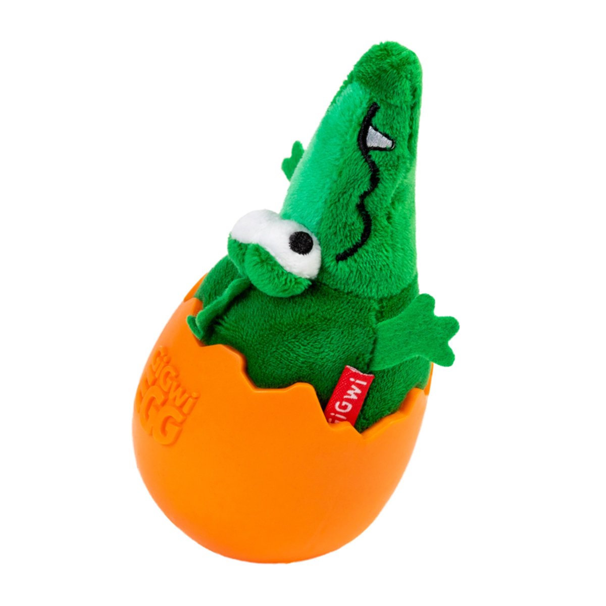 GIGWI EGG игрушка для собак "Крокодил-неваляшка" с пищалкой