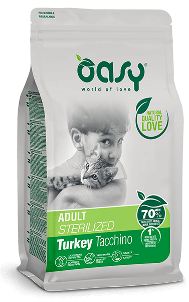 OASY LIFESTAGE Sterilized индейка – сухой корм для кастрированных или стерилизованных взрослых кошек
