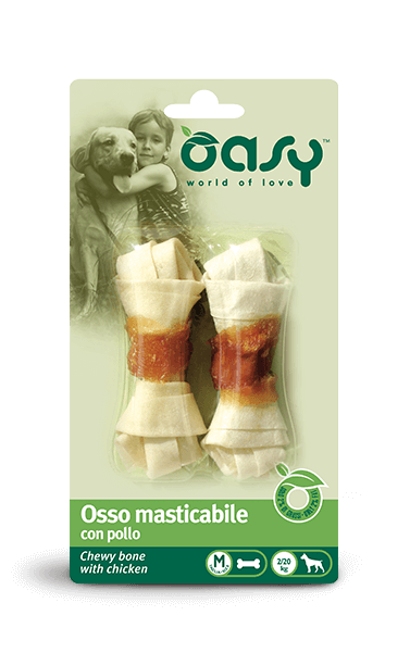 OASY DOG Chewy Bone курка -М- кости со всусом курицы для собак средних пород