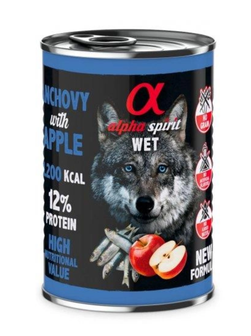 Alpha Spirit ANCHOVY WITH RED APPLE - вологий корм для дорослих собак всіх порід з анчоусами та червоними яблуками