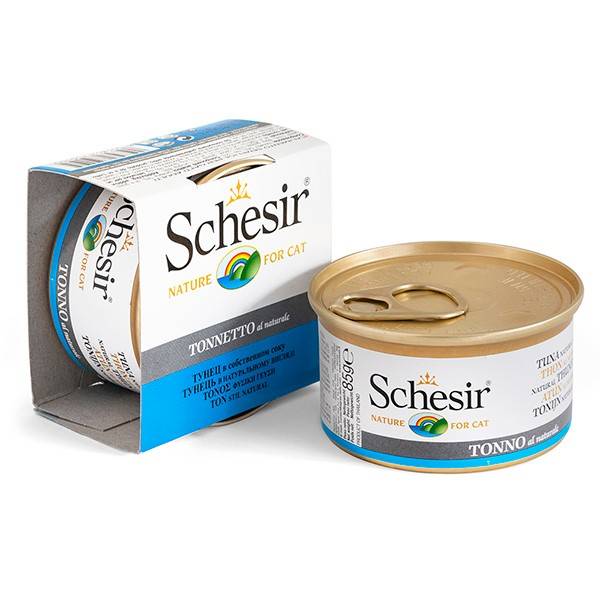 Schesir Tuna Natural Style консерва с тунцом для взрослых котов