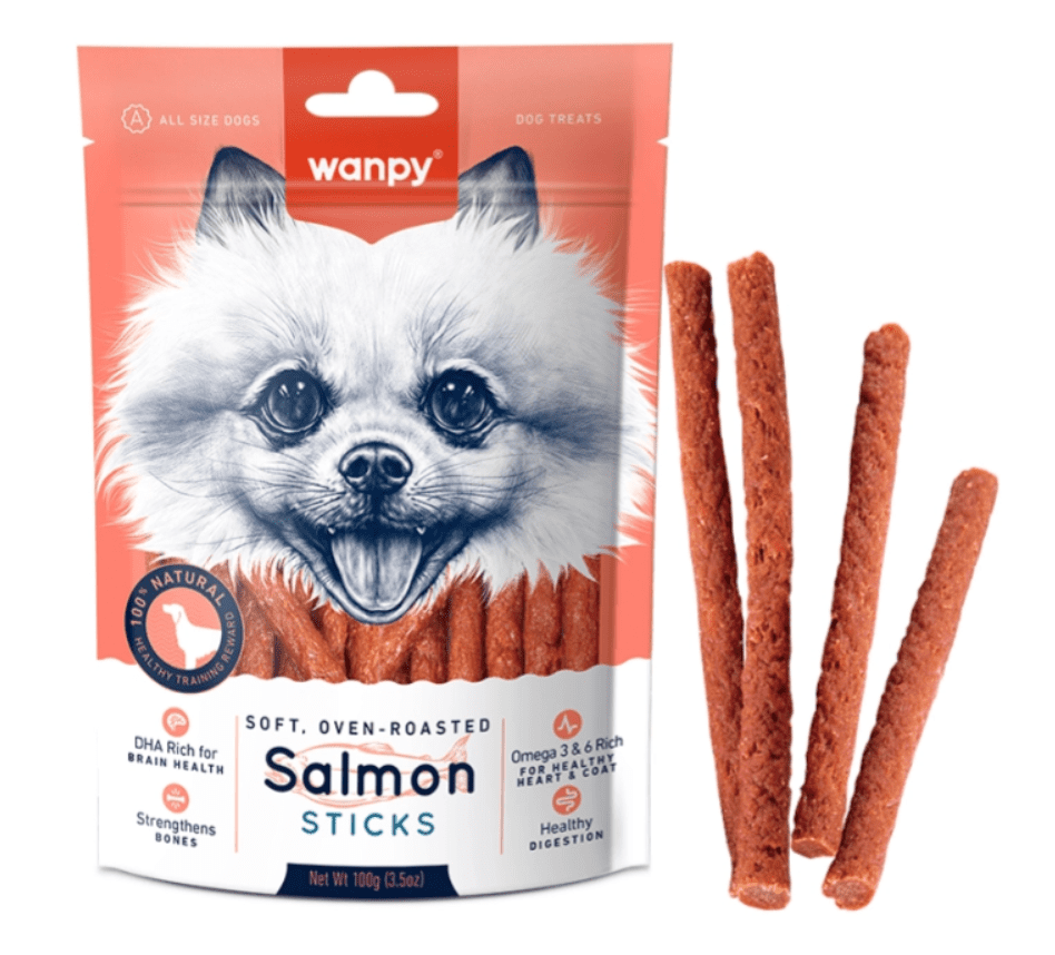 Wanpy Salmon Sticks - ласощі палички з лососем для собак