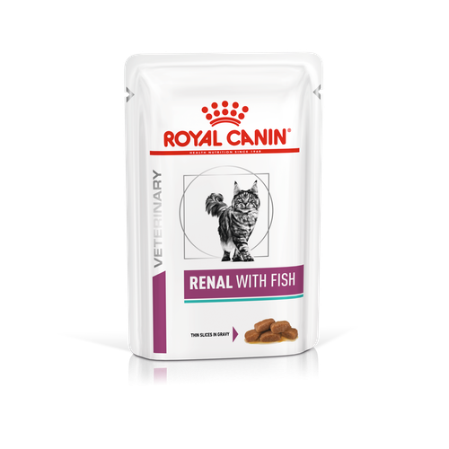 ROYAL CANIN RENAL FELINE with TUNA Pouches – лечебный влажный корм с тунцом для взрослых котов с почечной недостаточностью