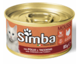 Simba Cat Mousse – мусс из курицы и индейки для взрослых котов