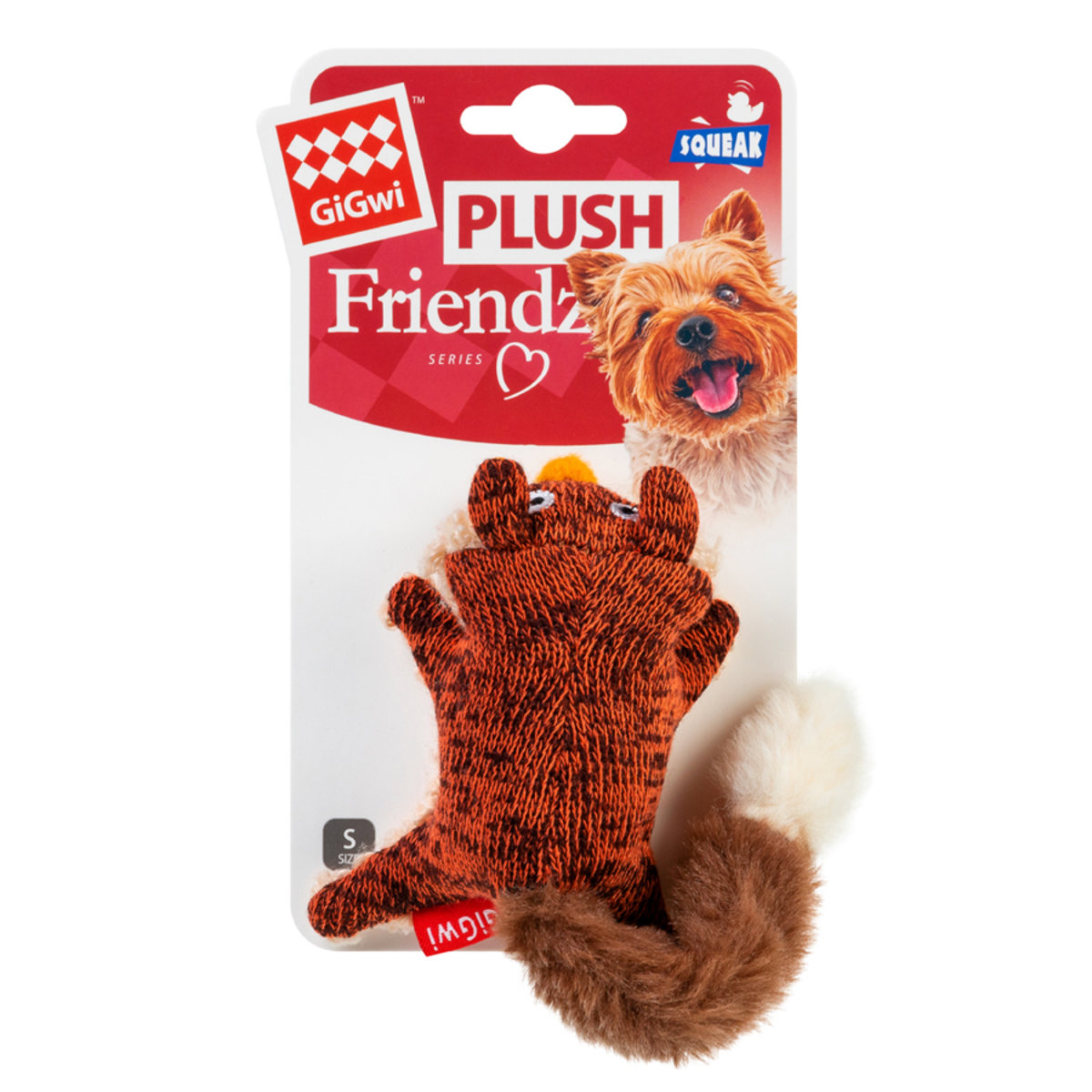 GIGWI PLUSH игрушка для собак "Лиса" с пищалкой