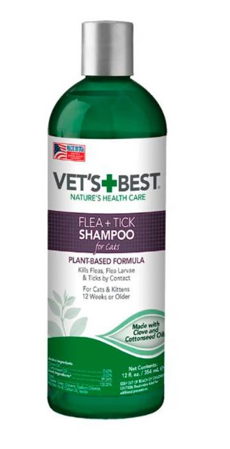 Vet's Best Flea & Tick Shampoo - шампунь для котів, що відлякує комах