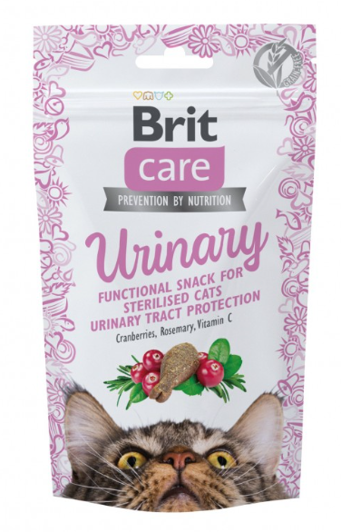 Brit Care Cat Snack Urinary - полумягкое лакомство с лососем для кошек