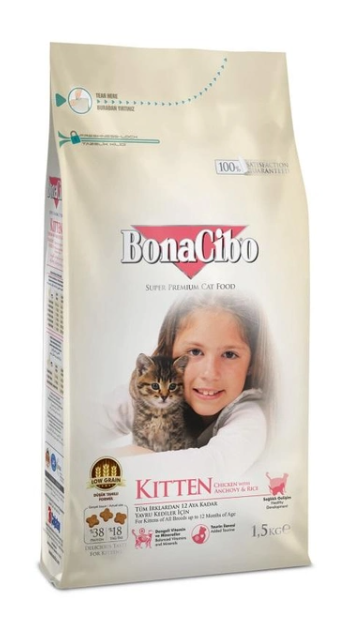   BonaCibo Kitten – сухий корм для котенят усіх порід