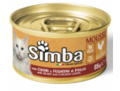 Simba Cat Mousse – мусс из сердечек и куриной печени для взрослых котов