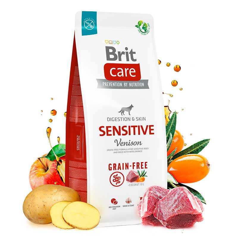 Brit Care Dog Grain-free Sensitive - Сухой беззерновой корм с олениной для собак с чувствительным пищеварением