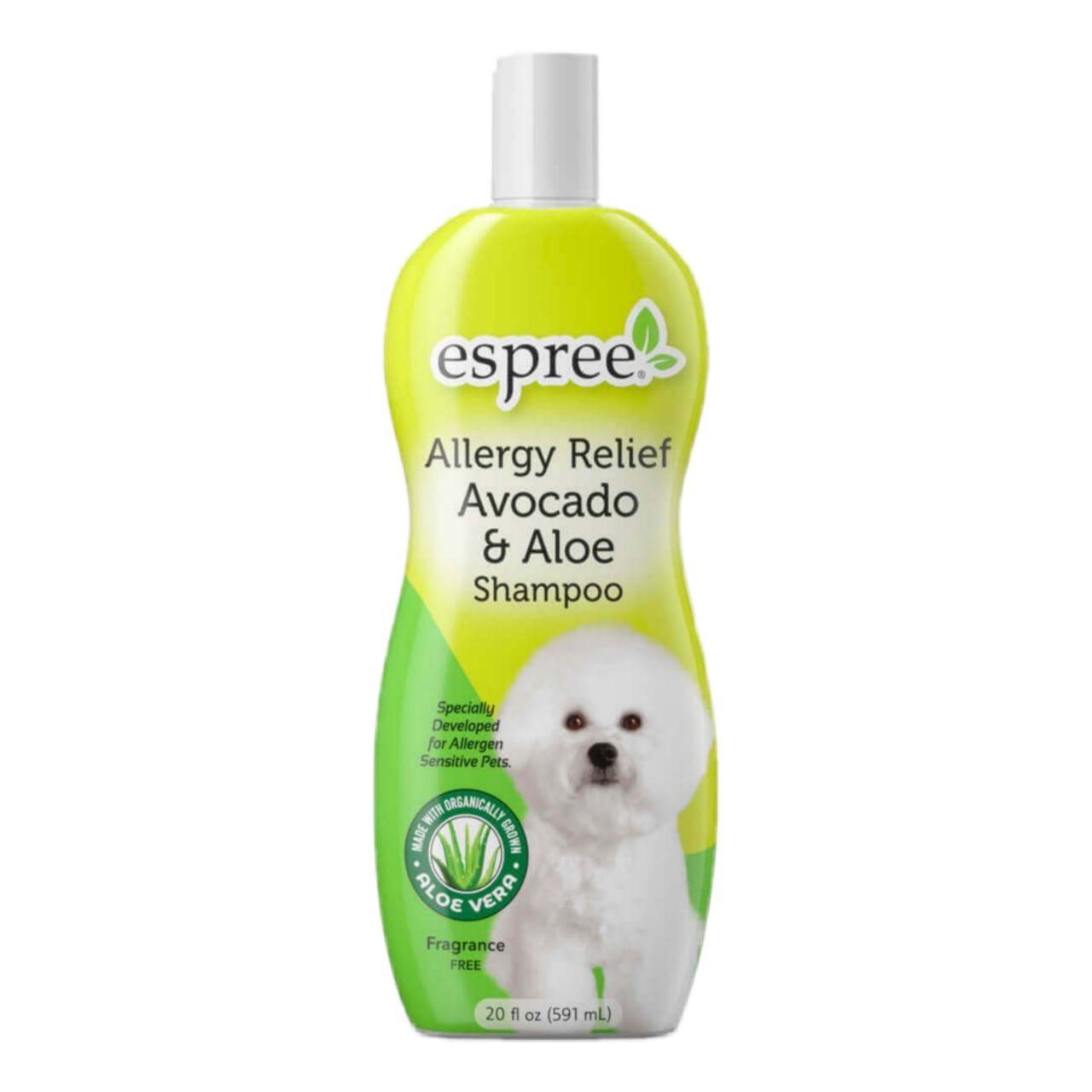 Espree Allergy Relief Avocado & Aloe Shampoo –  шампунь для собак с чувствительной кожей с маслом авокадо и алоэ вера