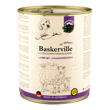 Baskerville влажный корм с ягненком и смородиной для щенков