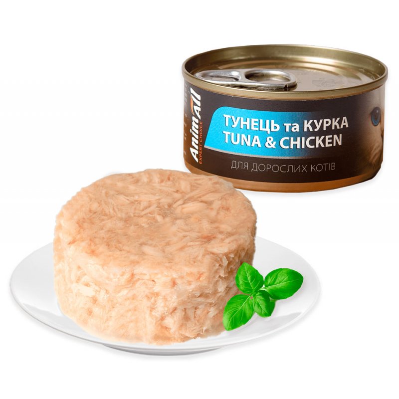 AnimAll Cat Tuna and Chicken - консервы с тунцом и курицей для кошек