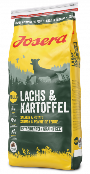 JOSERA LACHS & KARTOFFEL – сухой корм с лососем и картофелем для взрослых собак всех пород