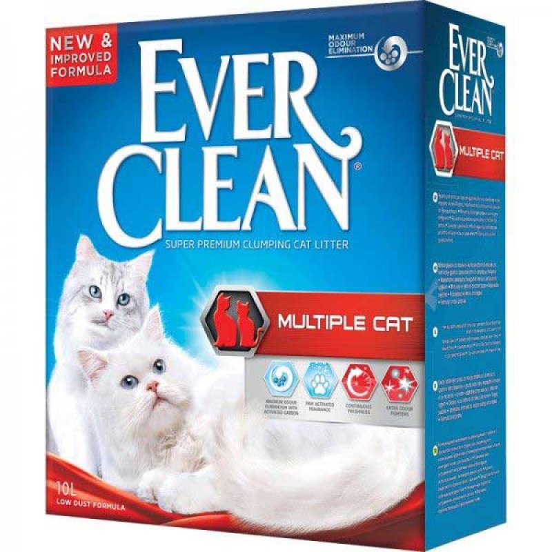 EVER CLEAN MULTIPLE CAT – комкующийся наполнитель с гранулами силикагеля
