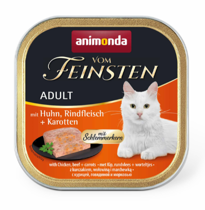  Animonda Vom Feinsten Adult with Chicken, Beef + Carrots – паштет з куркою, яловичиною та морквою для дорослих котів