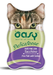 OASY Adult CAT Fine Paté с индейкою - паштет деликатесный для кошек с индейкой