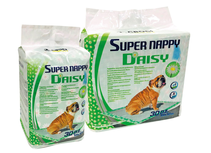 Croci Super Nappy Daisy пеленки для собак с ароматом ромашки, Дейзи, 57×54,
