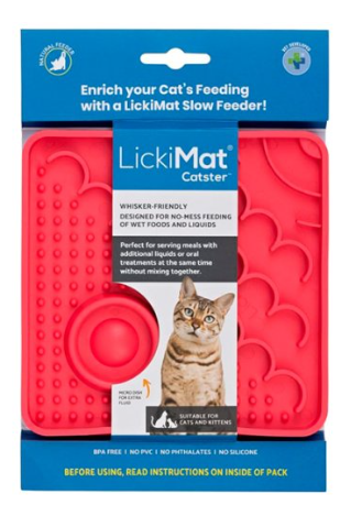 LickiMat Cat Catster - каучуковый коврик для медленного кормления кота