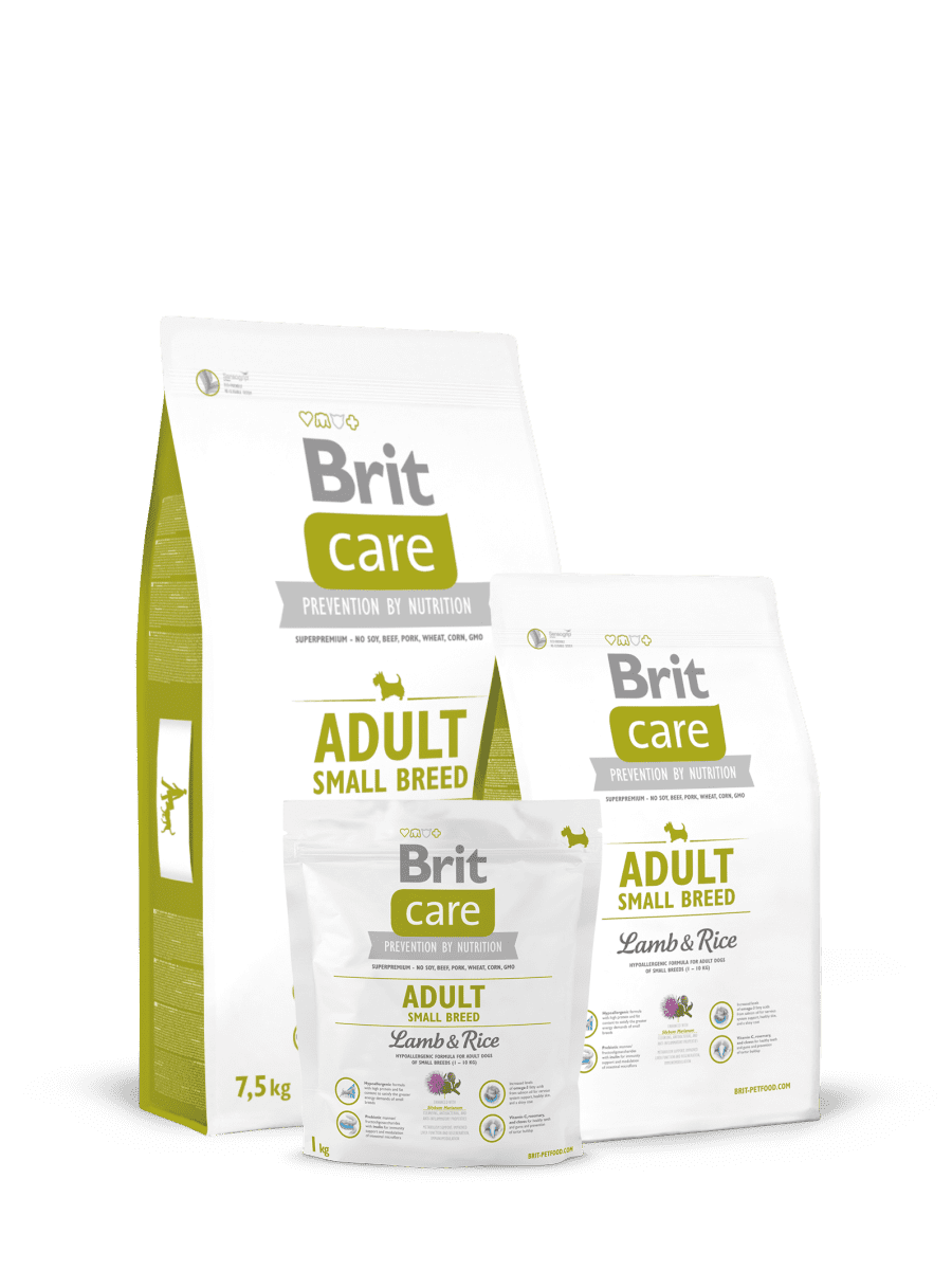 BRIT CARE ADULT SMALL BREED LAMB & RICE – сухой корм с ягненком и рисом для взрослых собак малых пород
