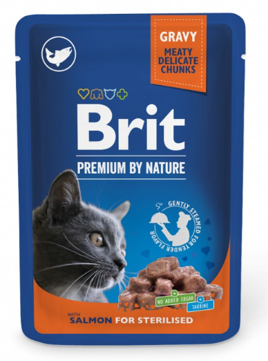 Brit Premium Cat Pouch Liver – влажный корм с печенью для стирилизированных котов