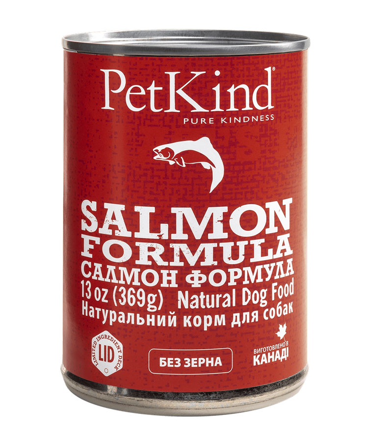 PetKind Salmon Formula – консерва с диким лососем и сельдью для собак